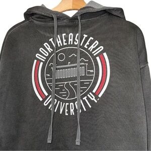 Uscape Apparel NWT Size S Charcoal Gray Northeastern University Cropped Hoodie